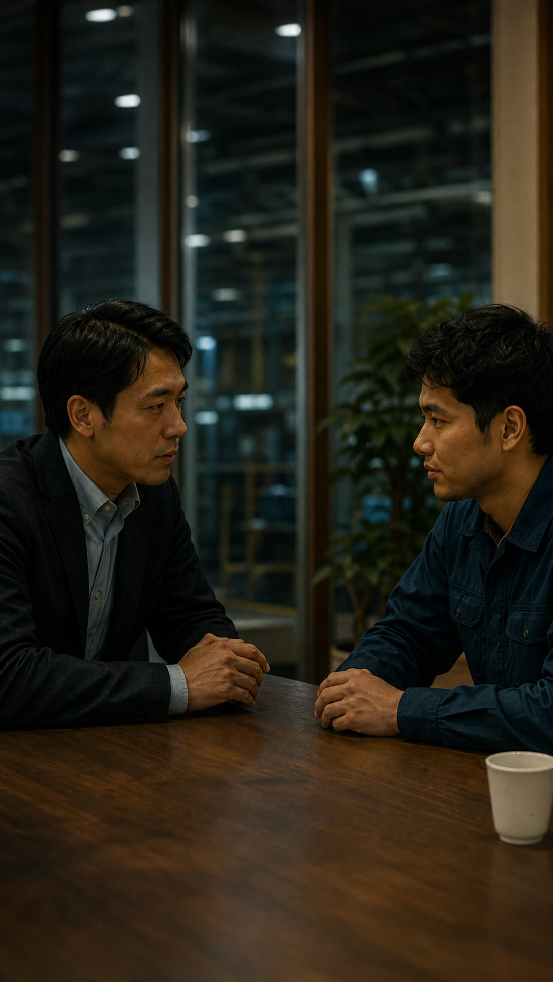 仕事の悩みに耳を傾ける担当者